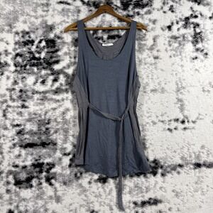 Charli London Top Womens Size 12 Gray Belt Viscose Stretch Sleeveless